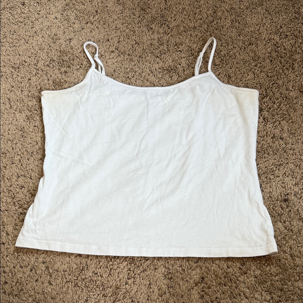 SO White Camisole with Spaghetti Straps